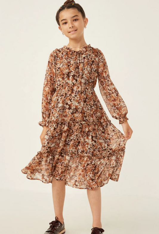 Floral Printed Ruffle Dress