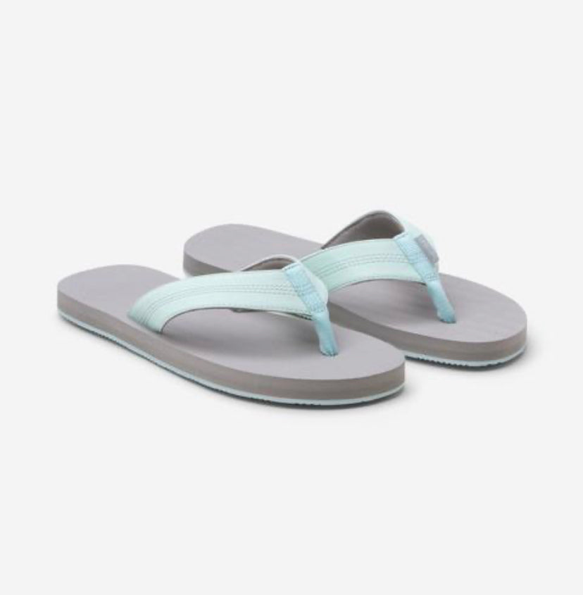 Aqua/Grey Brazos Flip Flops