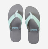 Aqua/Grey Brazos Flip Flops