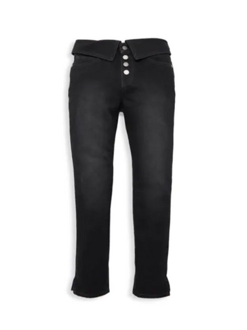 Black Skinny Mock Flip Waist