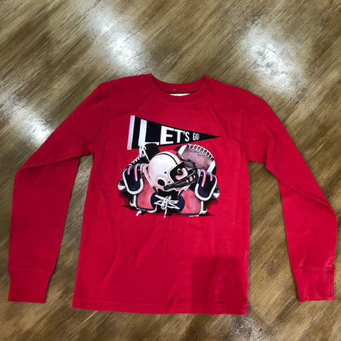 Red Football Equipment Tee