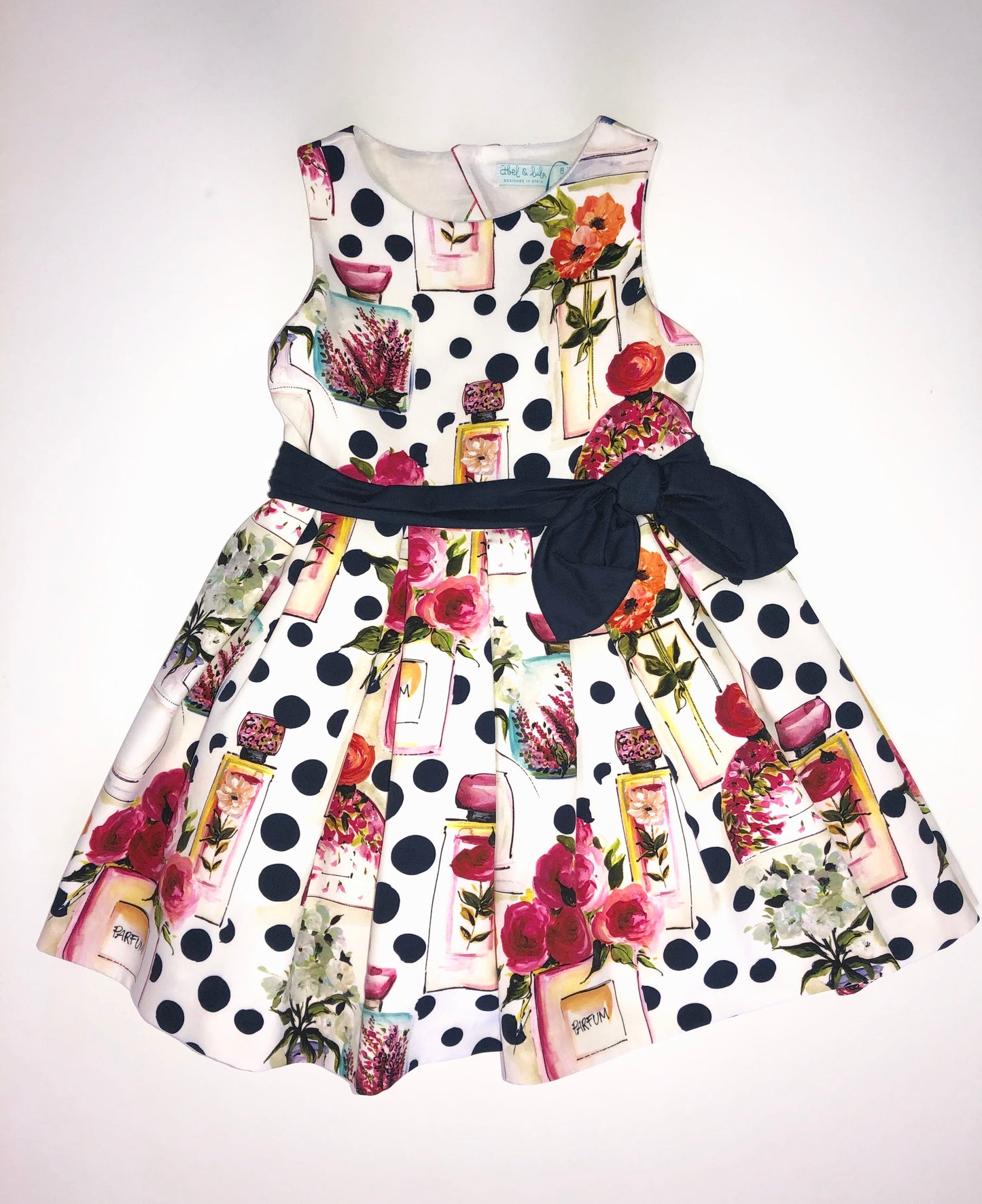 Floral Polka Dot Print Dress
