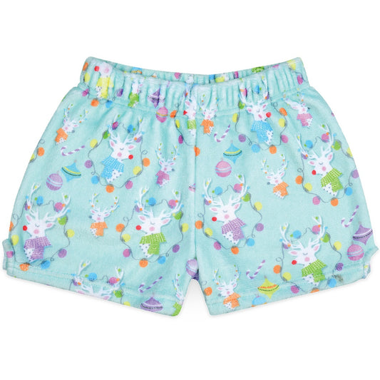 Festive Reindeer Plush Shorts