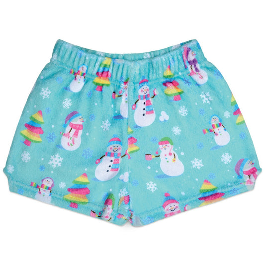 Silly Snowmen Fuzzy Shorts