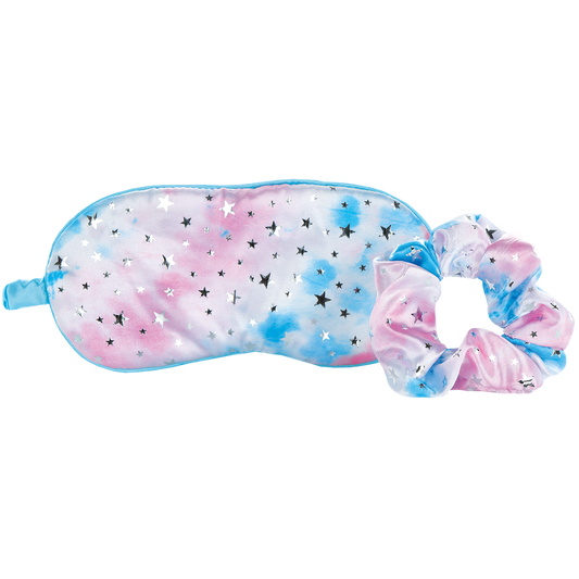 Silver Star TD Eye Mask & Scrunchie Set