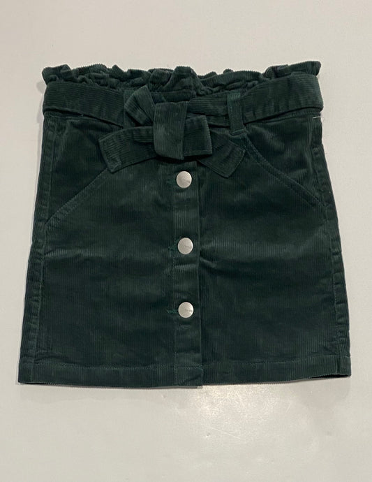 Dark Olive Cord Skirt