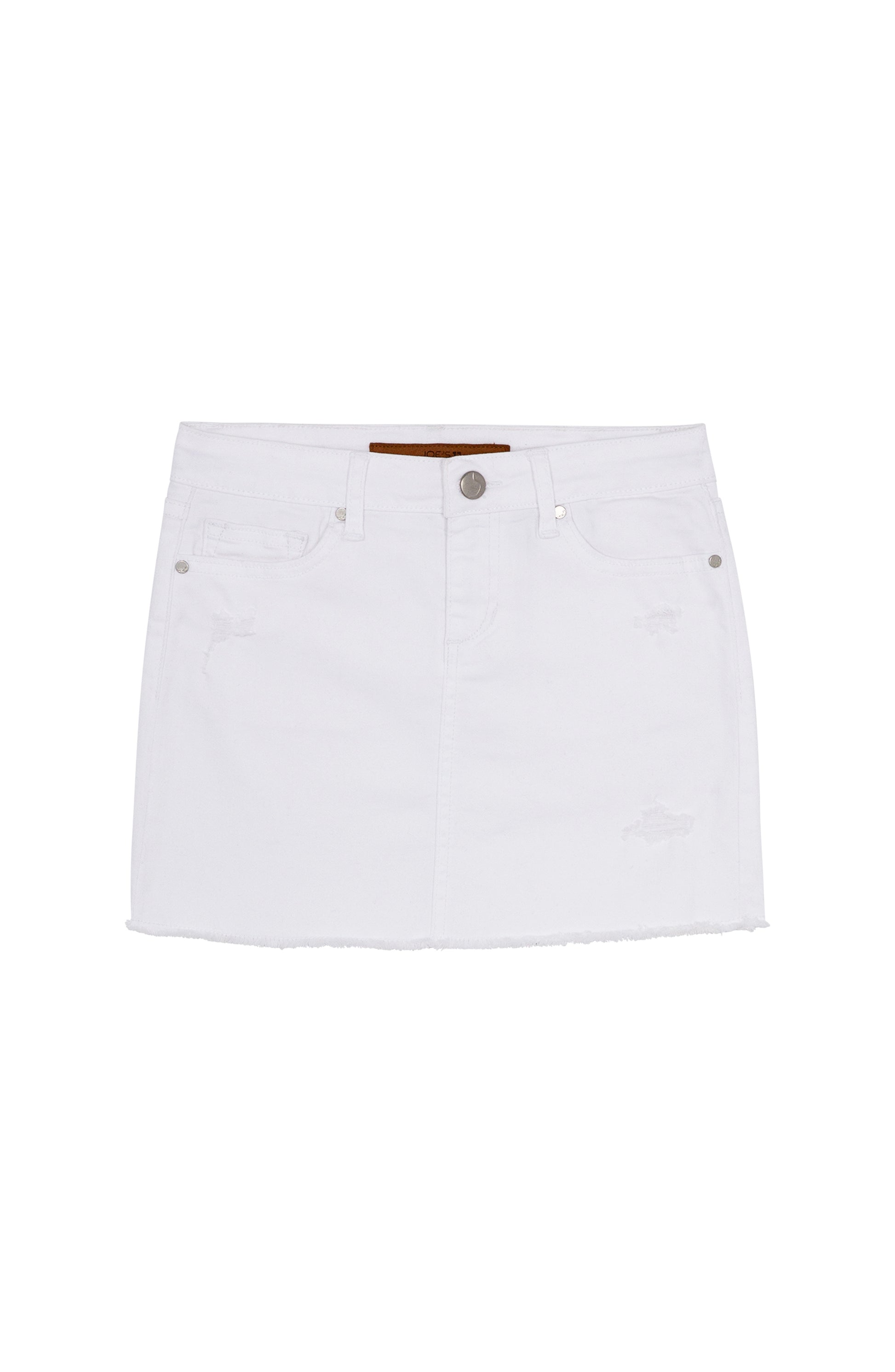 White Stretch Denim Skirt