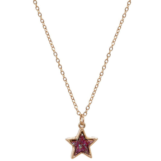 Burgendy Star Pendant Necklace