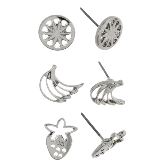 Sliver Fruit Stud Earrings
