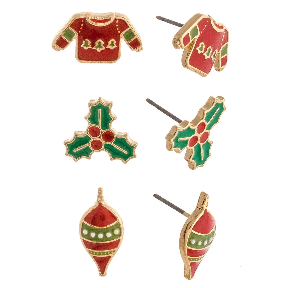 Sweater Holiday Theme Earrings