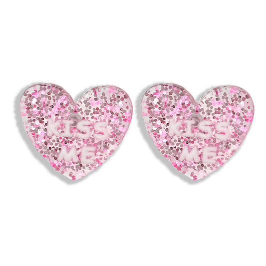 Kiss Me Heart Ear Rings
