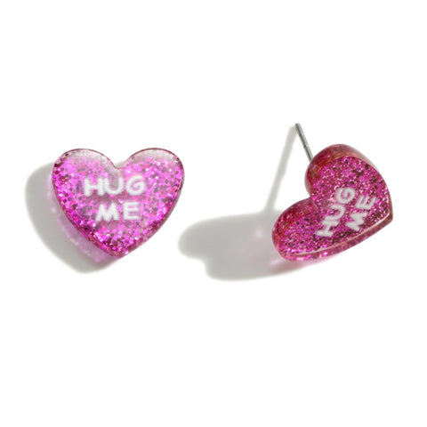 Hug Me Heart Ear Rings