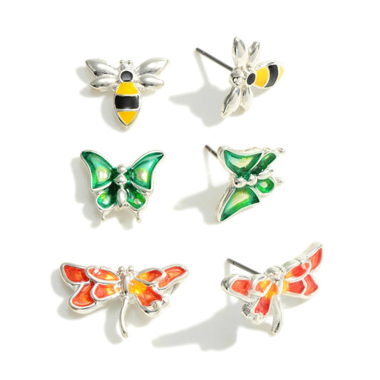 Bee, Butterfly & Dragonfly Earrings