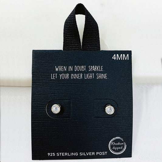 Cubic Zirconia Stud Earrings