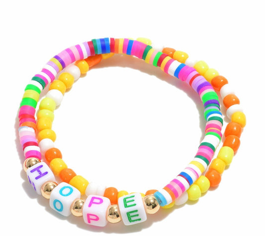 Hope Beaded Stretch Bracelets