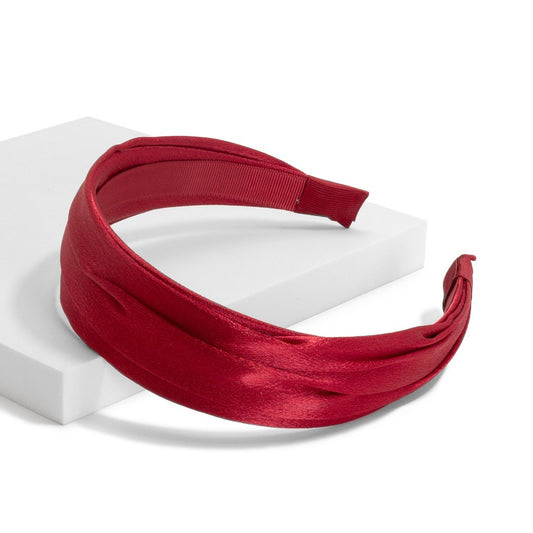 Red Satin Wrapped Headband