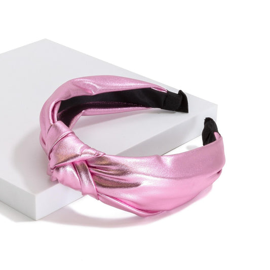 Pink Shiny Knot Headband