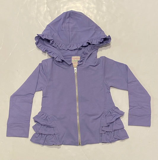 Ruffle Violet Hoodie Jacket
