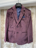 Plum Faux Suede Blazer