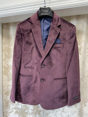 Plum Faux Suede Blazer