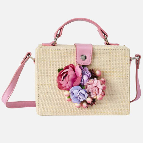 Hollyhock Flower Handbag