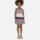 Navy & Red Stripe Dress
