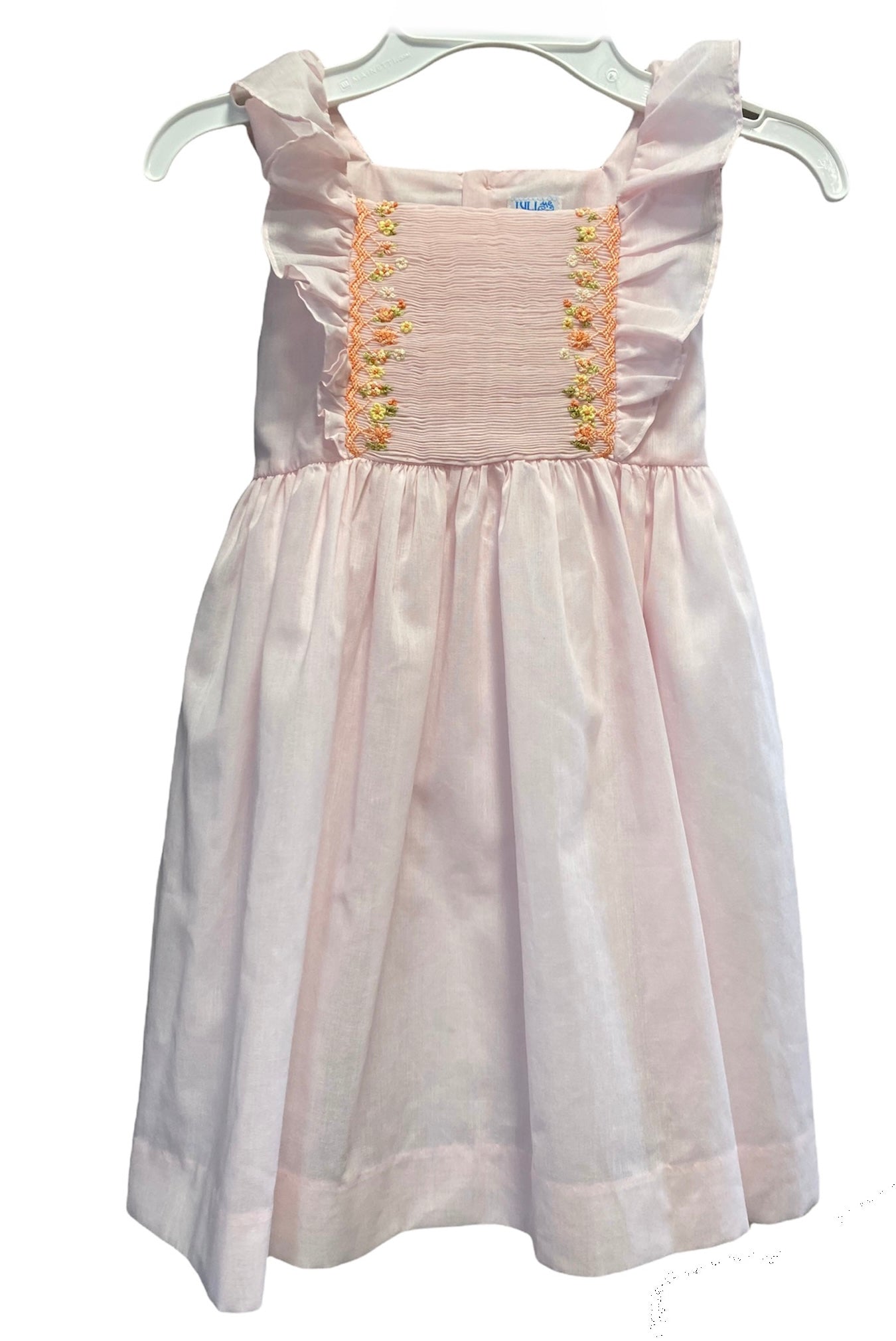 Pink Ruffle Square Neckline Dress