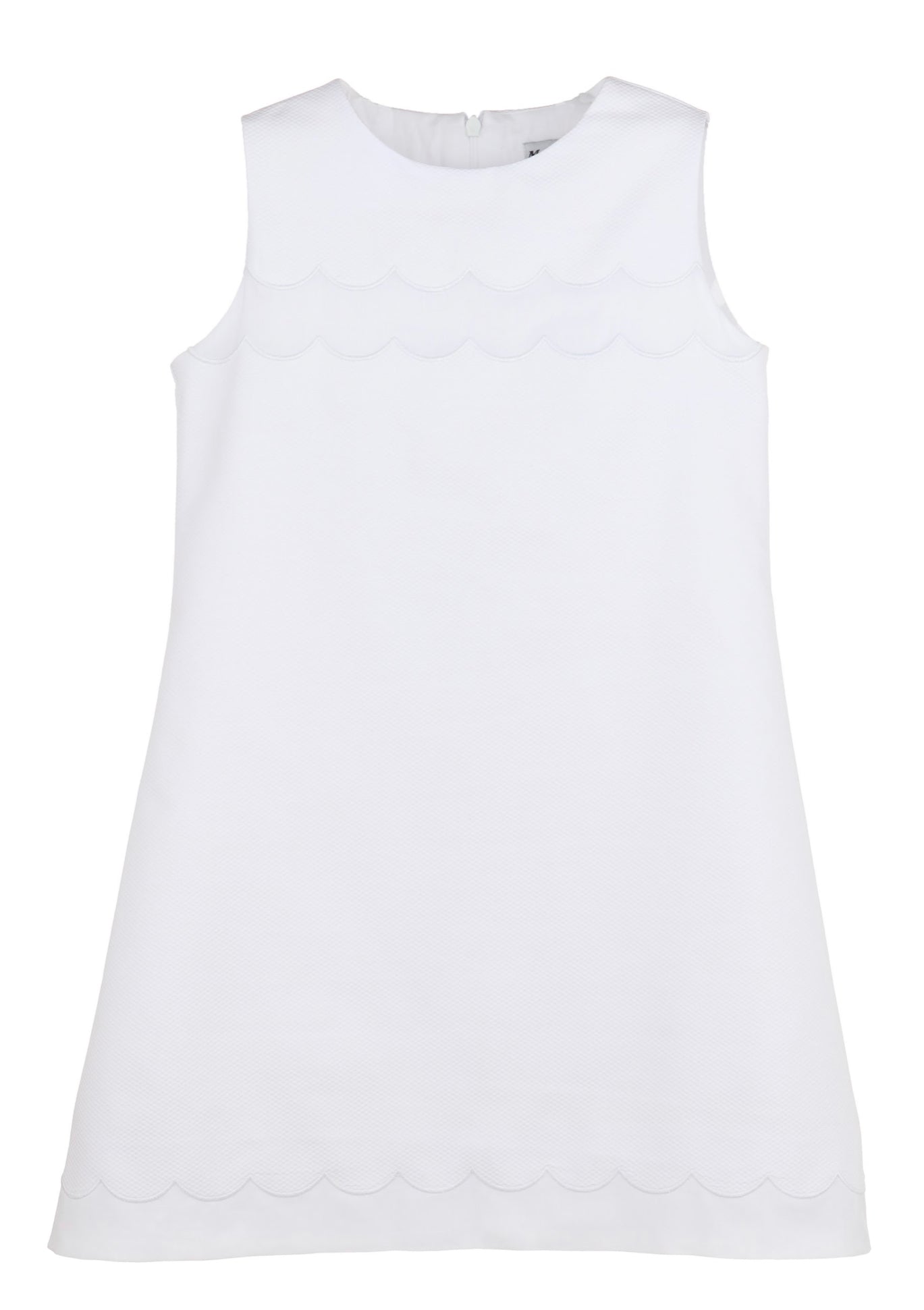 White Scallop Dress