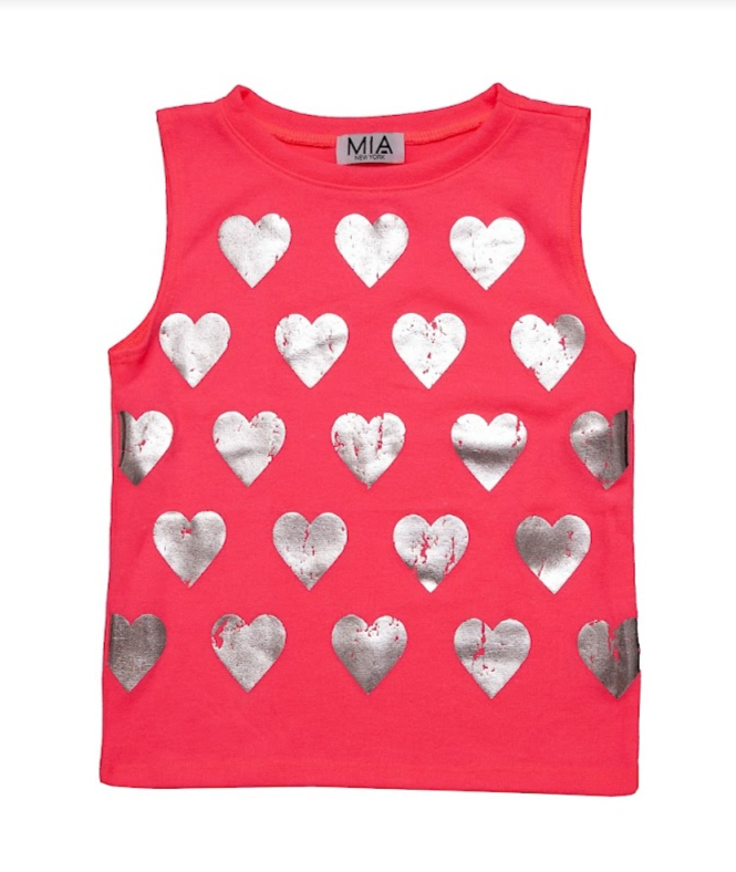 Neon Pink Heart Tank