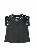 Black Studded Rocker Tee