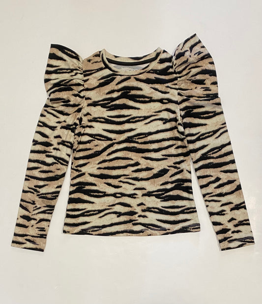 Tiger Puff Sleeve top