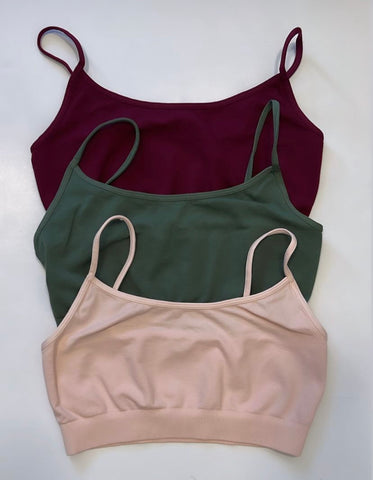 7-14 Solid Bandeau Bra Cami