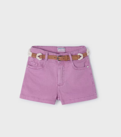 Orchid belted shorts