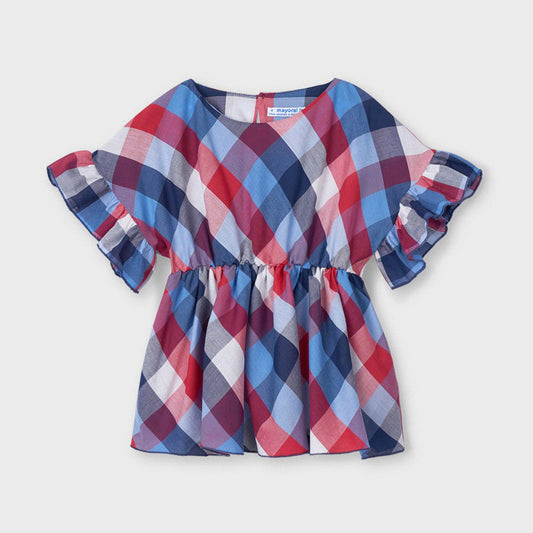 Ruffled sleeves blouse girl