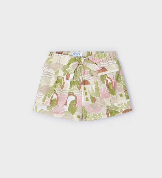 Blush and Lime printed shorts