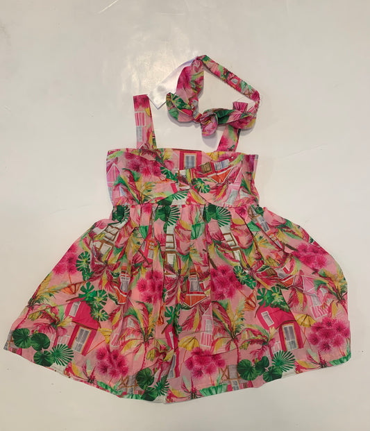 Peont Tropical Dress w/Headband