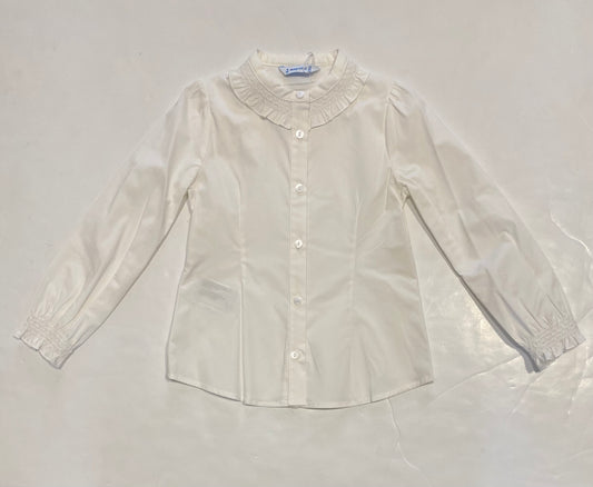 Natural Poplin Blouse