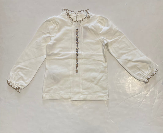 Natural Embroidered Blouse