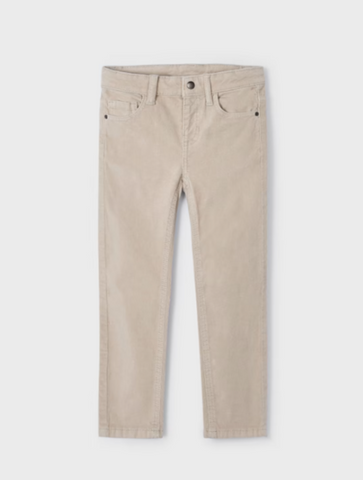 Cement Slim Fit Cord Trousers