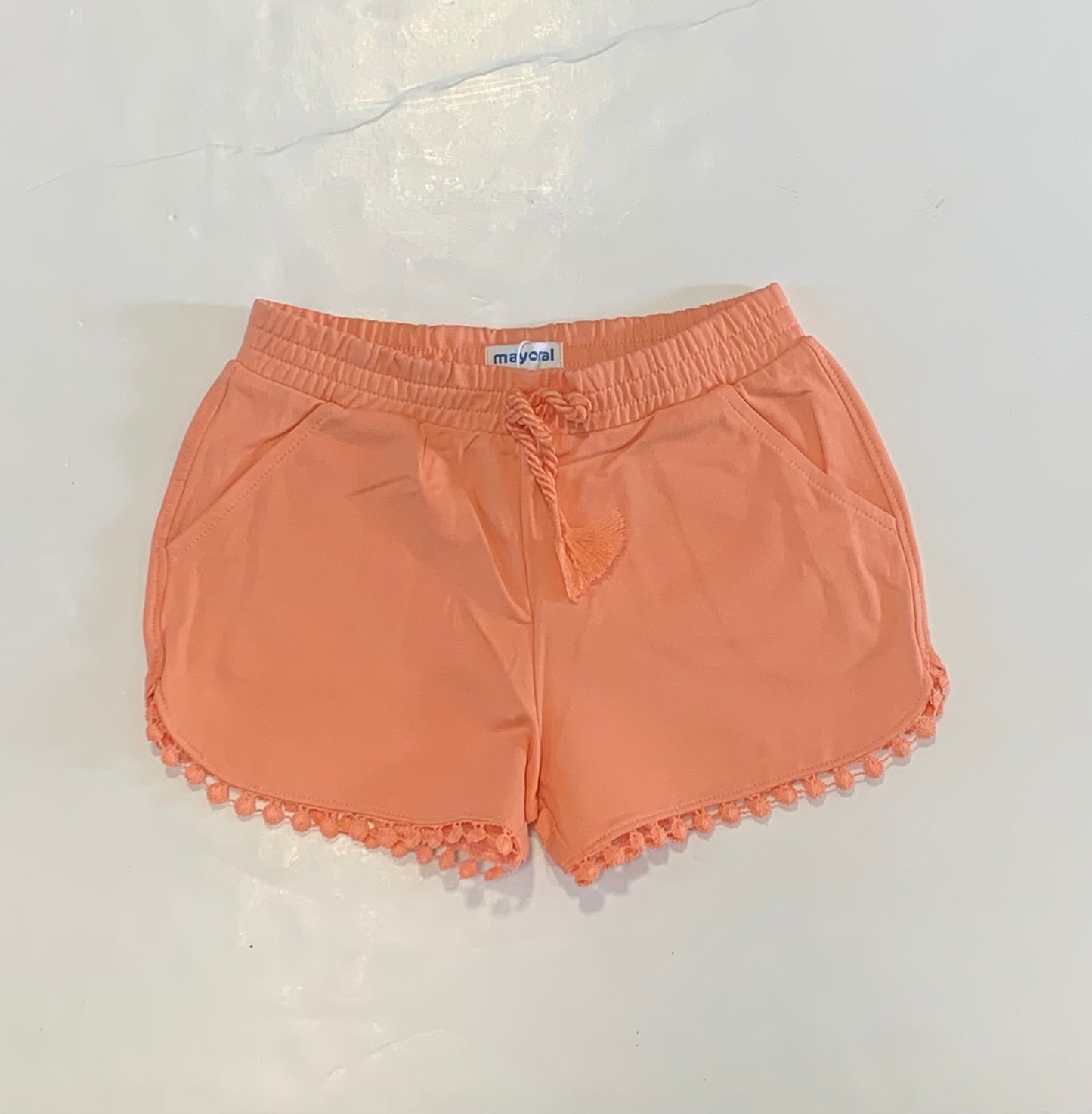 Peach Chenille Shorts
