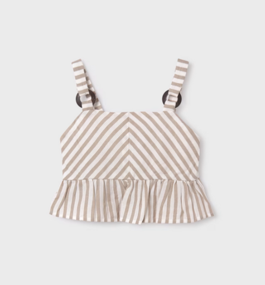 Beige striped top