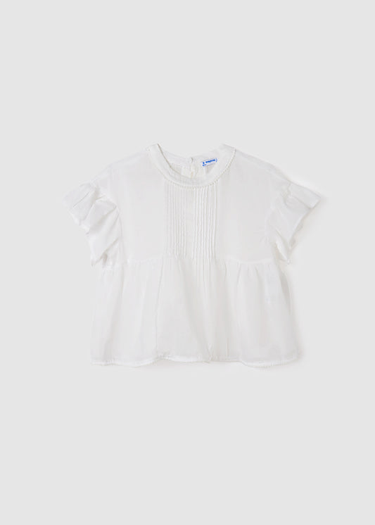While Voile Loose Shirt