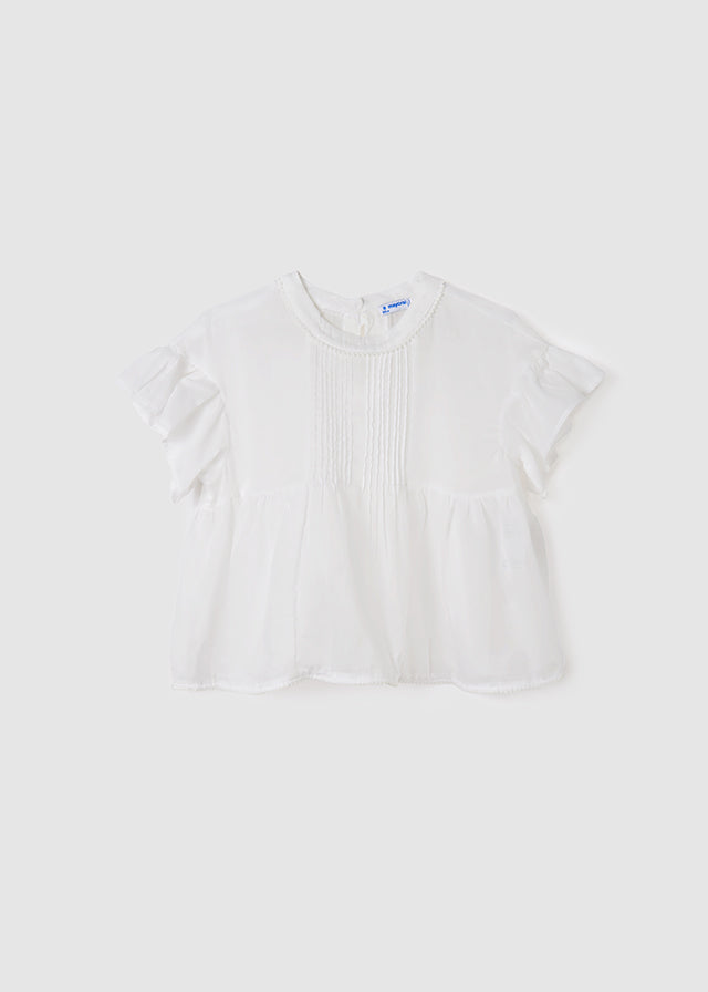 While Voile Loose Shirt