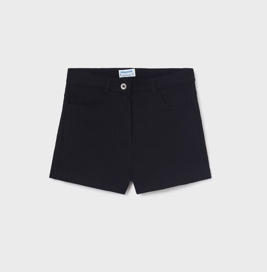 Black Cotton Shorts