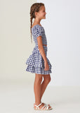 Indgo Vichy Print Cotton Skirt