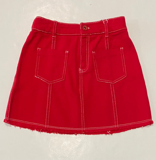 Red Twill Skirt