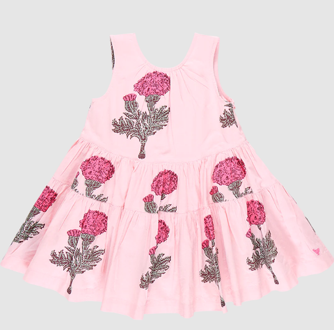 Girls Eloise Dress - Blush Marigold
