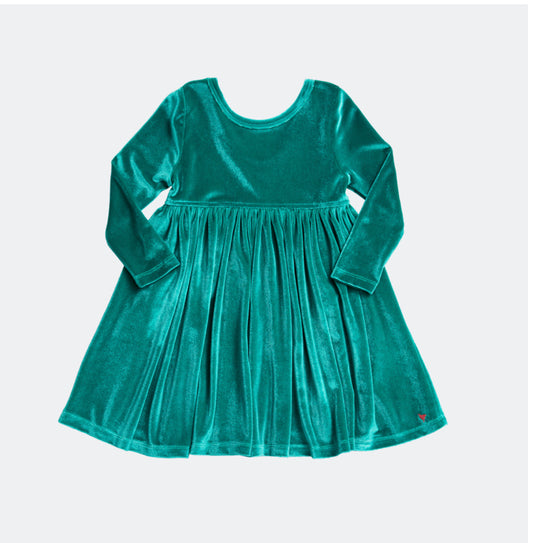 Turquoise Velour Dress
