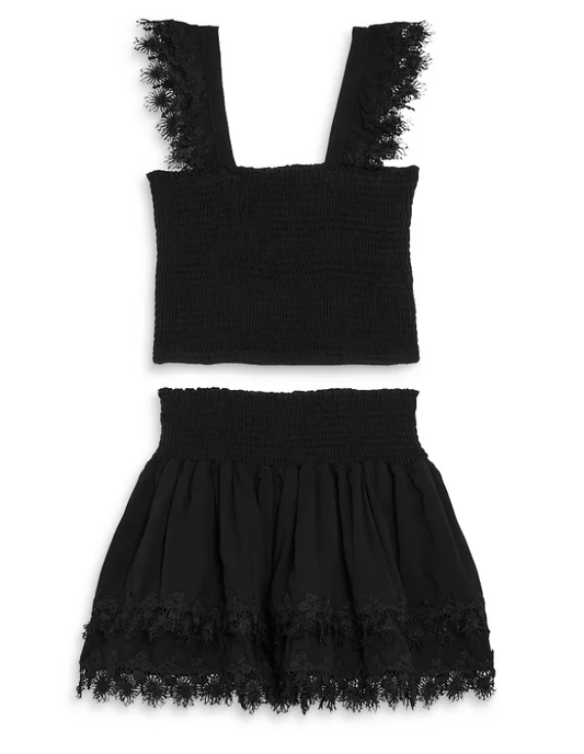 Black Mariel Skirt Set