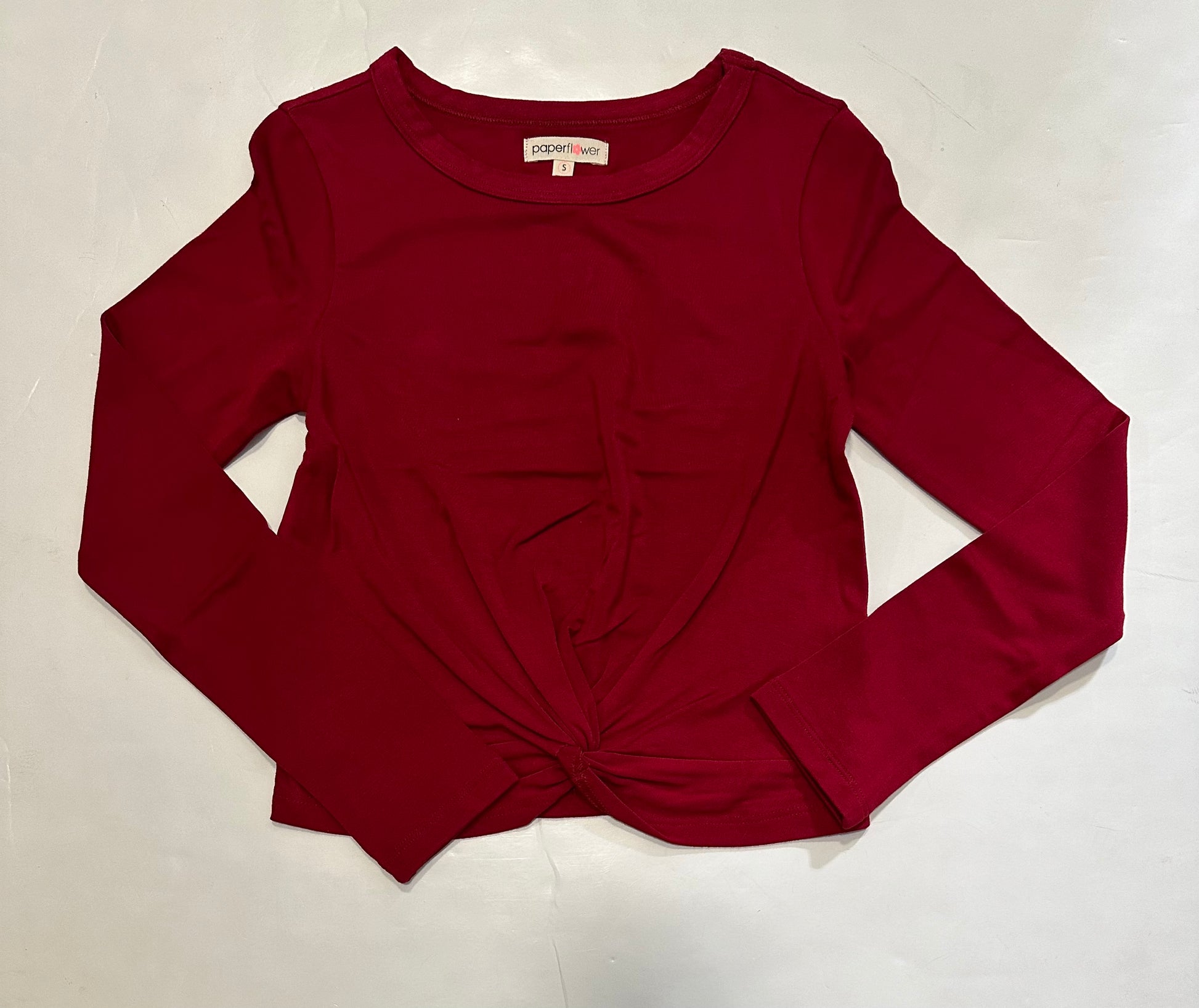 Red Twisted Front Crop Top